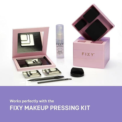 FIXY Repair Kit Repressing tool for Eyeshadow, Blush, & Highligher + Ultimate Refill with 30 square pans and FIXY Binder