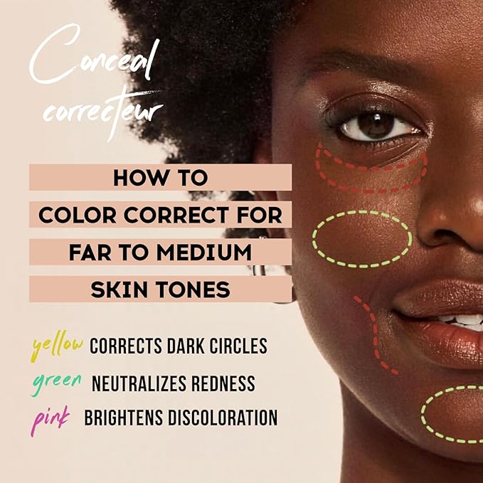 Color Liquid Conceal Contour Foundation, Waterproof 8 Colors Cream Lightweight Liquid Concealer Contour Makeup for Concealing Blemishes, Brighten Dark Circles, Improves Uneven Skin Tone, 06