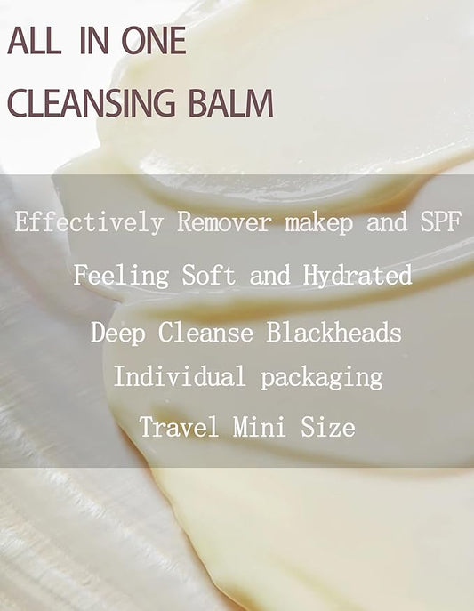 21pc Deep Cleansing Blam for Face, Mini Travel Size Face Cleansing Blam, Gentle Makeup Remover, Moisturizing Pore Cleaner, Individually Packaged Travel Essential Makaup