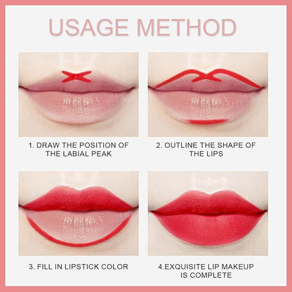12 Colors Matte Lip Liner/Lipstick Set,One Step Lips Makeup Kit,Velvet Nude Collection Waterproof Long Wear Lip Gloss, Lip Liner for Women To Create The Perfect Matte Lip Look