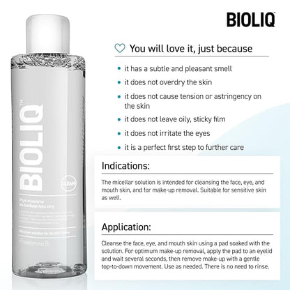 Clean Micellar Solution - Gentle Skin Cleanser with Provitamin B5 & Moisturizing Agents, Paraben-Free Formula for Smooth Complexion - 200 ml