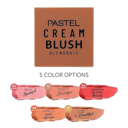 Cream Blush 45 | Red | Fresh | Healthy & Natural Look | Ligh Weighted Formula | Sebum Control Richly Pigmented | Easily Blendable | Long Lasting | Semi Matte | 0.18 oz.