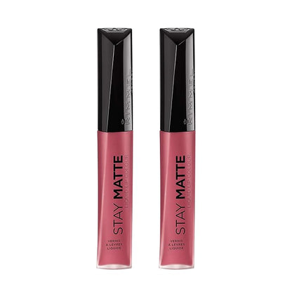Rimmel Stay Matte Liquid Lip Color, Rose & Shine, 2 Count