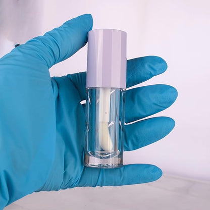 COSIDEA 14pcs Empty 6ml big doe foot wand Chunky lip gloss tubes for DIY lipgloss,Pink round lipgloss containers tubes with thick wand (Purple)