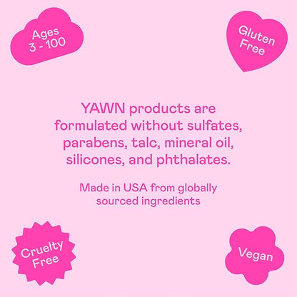 YAWN Lip Gloss Duo | High-Shine Gloss | Soothing Sunflower Seed Oil | Non-Toxic, Cruelty Free, Vegan | Makeup for Kids, Tweens and Teens | Made in USA | Crystal and Purple Gem