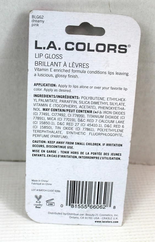 L.a. Colors Expressions Lip Gloss, Dreamy Pink BLG62, 0.34 Fl Oz