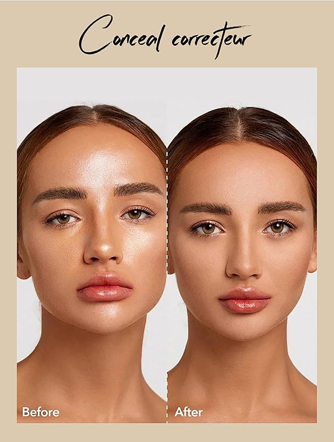 Color Liquid Conceal Contour Foundation, Waterproof 8 Colors Cream Lightweight Liquid Concealer Contour Makeup for Concealing Blemishes, Brighten Dark Circles, Improves Uneven Skin Tone, 06