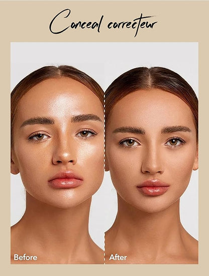 Color Liquid Conceal Contour Foundation, Waterproof 8 Colors Cream Lightweight Liquid Concealer Contour Makeup for Concealing Blemishes, Brighten Dark Circles, Improves Uneven Skin Tone, 06