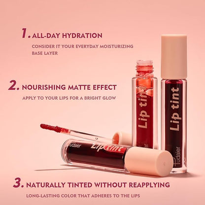 Water Lip Tint Stain, Long-Lasting Lip Tint for All-Day Wear, Moisturizing, Weightless and Non-sticky (06)