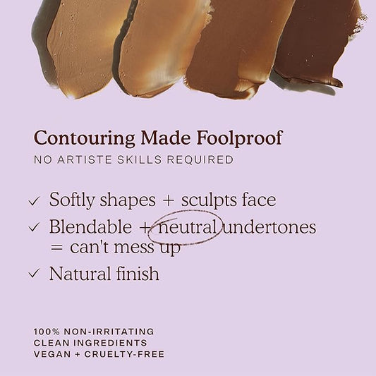 Tower 28 Sculptino Soft-Matte Cream Contour and Bronzer - Clean, Cruelty-Free Face Makeup – Sensitive Skin Safe - Shade: Getty, Light Medium with Neutral Undertones, 0.16 FL Oz / 4.5 mL