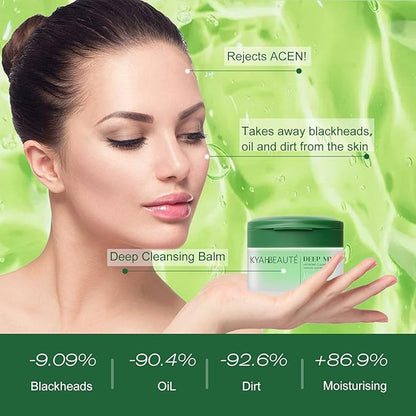 Cleansing Balm Makeup Remover Blam, Makeup Melting Balm for Face and Eyes, Natural Makeup Removing Balm for Sensitive Skin, Facial Deep Cleansing Cream, Hydrating Cleanser, 2.65 Oz (Aloe Vera)