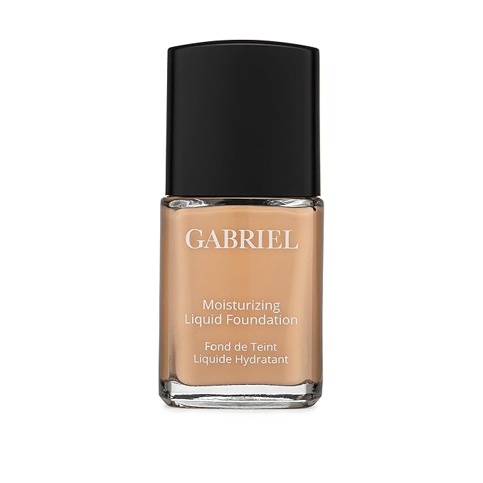 Gabriel Cosmetics Liquid Foundation, Organic Formula- 1 fl oz. (Warm Beige, 1.0)