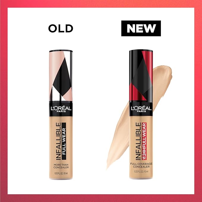 L'Oreal Paris Makeup Infallible Full Wear Waterproof Matte Concealer, Full Coverage, Ivory, 0.33 fl. oz.