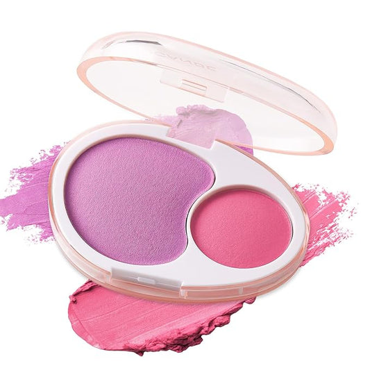 UCANBE Cream Dual Blush for Cheeks: Purple Lightweight Highly Pigmented Blush - Smooth Natural Long-lasting All-Day Face Makeup Blush（03#Lavender）