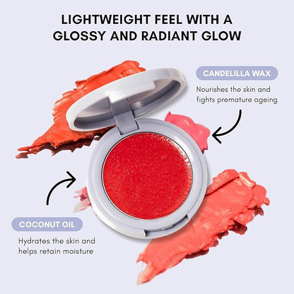 Clover Pressed Silk Blushing Balm | Natural Looking Blush, Glowing Skin, Easy to Blend | Cruelty-Free & Vegan Cream Blush For Cheeks (Broadwalk)