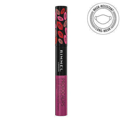 Rimmel London Provocalips 16hr Kiss-Proof Lip Color Bundle - 230 Kiss Fatal & 005 Just Teasing, 14 fl.oz. Each