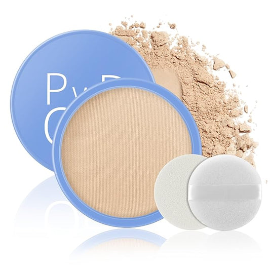 Waterproof Setting Powder, Poreless Pressed Face Powder,Lightweight,Long-Lasting,Oil Control Makeup Powder,Translucent