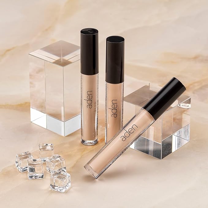 aden Liquid Concealer Multipurpose concealer that illuminates, corrects and perfects facial skin with a flawless natural matte finish 4ml MADE IN ITALY (02 MEDIUM)