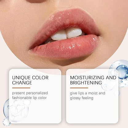 Gold Crystal color-changing Lipstick, transfer color-changing lipstick, suitable for all kinds of daily makeup, color-changing lipstick, lasting for 24 hours (1PCS)