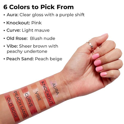 Holographic Lip Gloss – Hydrating Non-Sticky Topcoat – 3.1 g (0.1 oz) (Vibe)