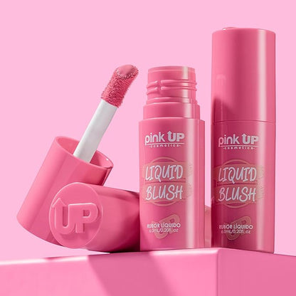 | Liquid Blush | Long-Lasting Liquid Blush | Non-Greasy | Highly Pigmented | Suitable for All Skin Types | Matte Colors | Subtle Shimmer Highlights | Shade: Pink Cheeks| 6ml | Model PKLB08
