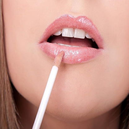 Maitys 12 Pieces Crystal Rhinestone Lip Gloss Wand Tubes Include 10 Pieces 5 ml Empty Lip Gloss Lip Balm Bottles with Rubber Stoppers and 2 Pieces 20 ml Plastic Syringe for Cosmetic (Rose Gold)