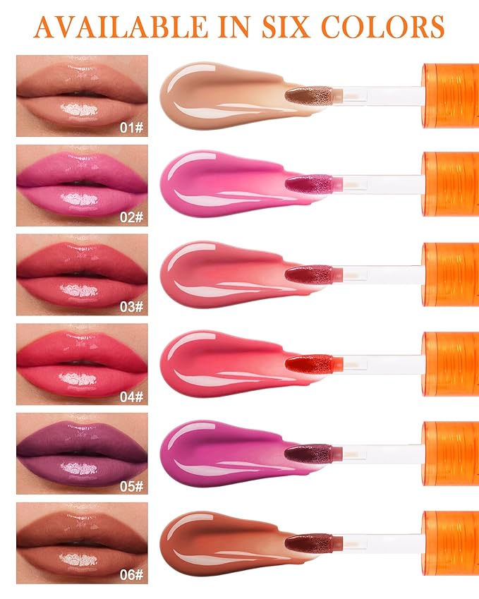 Tinted Lip Gloss-1Pcs Hydrating Non-Stick Rose Pink Lip Tint Stain Liquid Lipstick,Glow Reviver Lip Care Oil Lipstain,Longlasting Waterproof Moisturizing Lipgloss Lip Makeup Gift for Women-03