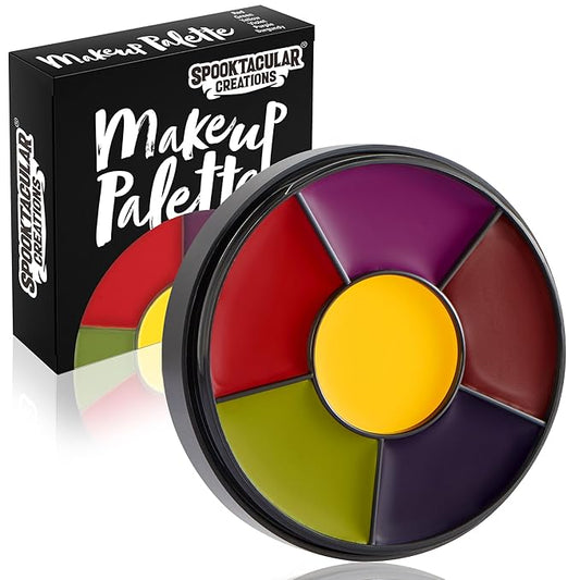 Spooktacular Creations Halloween Makeup Palette 6 Colors, Face Paint Bruise Wheel Stage for Adult Zombie Skeleton Cosplay Costume, SFX Special Effect, Theme Party, 0.35 oz
