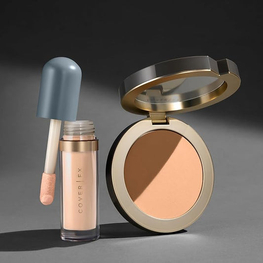 Cover FX Discoloration Kit: Total Coverage Cream Foundation - L1 + Skin Discovered Longwear Concealer, L1 - Full Coverage