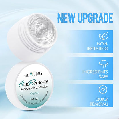 GEMERRY Eyelash Extension Remover 10g Cream Remover Lash Extension Remover Mild Formula Eyelash Glue Remover for Sensitive Eye Fast Disslove Lash Remover for Lash Extensions(Tasteless)