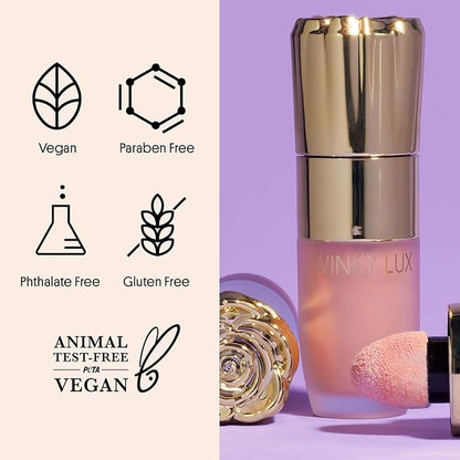 Winky Lux Cheeky Rose Liquid Highlighter, Gel-Cream Highlighter, Blush Topper, Shimmer Blush Finish, Buildable Glow, Long-Lasting Weightless Formula, Angel