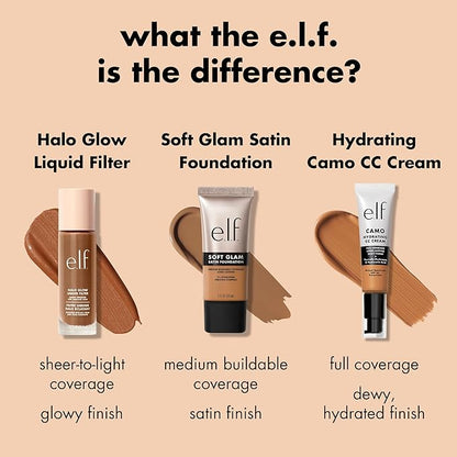 e.l.f. Soft Glam Foundation, Medium Coverage, Long-Lasting & Buildable Foundation For A Smooth, Satin Finish, Vegan & Cruelty-Free, 11 Fair Neutral