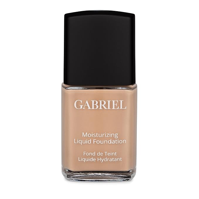 Gabriel Cosmetics Liquid Foundation, Organic Formula- 1 fl oz. (Natural Beige, 1.0)