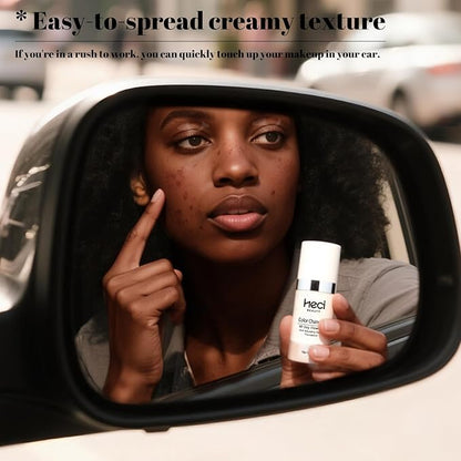 Color Changing Foundation,2 Pack Travel Size, Medium Coverage, Improves Uneven Skin Tone, Lightweight & Lasting,Make up for Flawless Liquid Foundation,Nature Finish for Deep Skin 0.42 oz