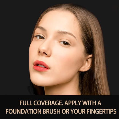 Liquid Foundation, Flawless Soft Matte Liquid Foundation 24HR Oil Control, Concealer Foundation Makeup, Medium to Full Coverage with Matte Finish, 1.35 Oz