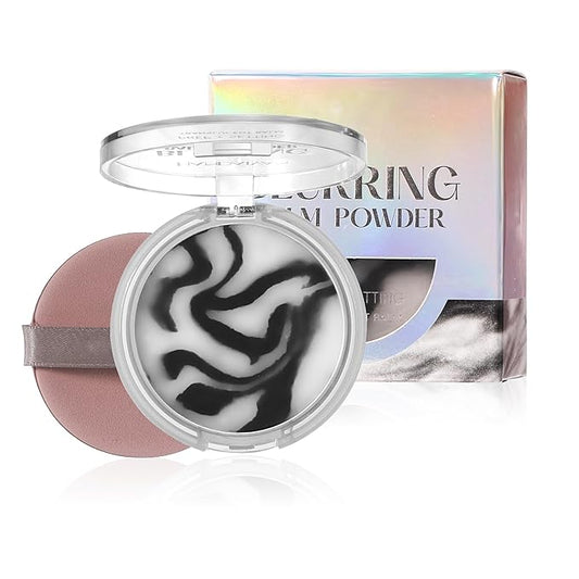 Blurring Balm Powder, Setting Translucent Foundation Primers, Oil Control Concealer Pressed Cream Waterproof Sweatproof Making Long Lasting Makeup Primer (#04 Charm, 0.16 oz)