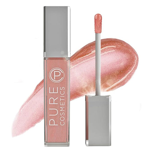 Pure Cosmetics Pure Illumination Lip Gloss - LED-lit Applicator w/Side Mirror - Non-Sticky, Moisturizing & Hydrating Lip Glosses - Soothes & Protects Dry Chapped Lips (Caribbean Coral)