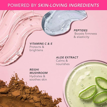 Doll 10 Peptide Bounce Balm Foundation™ – Hydrating, Age-Defying Foundation for Older Women, All Skin Types – Vegan, Clean, Natural, Medium Buildable Coverage, Blurs Fine Lines - [Rich]