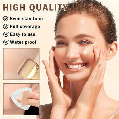 AIUEO Airbrush Foundation Makeup Spray for Mature Skin Lightweight Full Coverage Airbrush Flawless Setting Spray Foundation Makeup-Beige