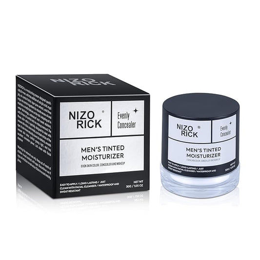 Men's BB Cream Foundation,Hydrating Non-Greasy Tinted Moisturizer for men, Long Lasting Matte Concealer Full Coverage Men CC Cream Foundation for All Skin Types, 30g/1.05 oz