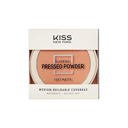 Soft Matte Pressed Powder, Blurring Poreless Face Powder Makeup, Medium Coverage Setting Powder Infused with Salicylic Acid & Niacinamide, Clean Beauty (Sun Beige, 0.28 Ounce)