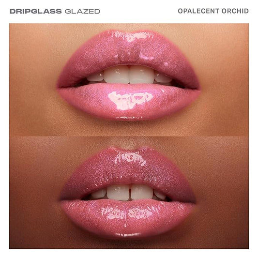 Morphe Dripglass High Shine Lip Gloss - Glazed, Semi-Sheer & Nourishing Lip Makeup - Buildable Formula Infused with Plant-Derived Squalane & Vitamin E - Opalescent Orchid (0.13 oz)