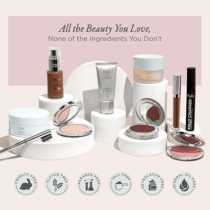 PÜR Silky Tint Creamy Multitasking Bronzer Stick with Peptides, Cocoa Babe - Bronzing Stick with Natural, Healthy-Looking Glow & Ultra-Creamy Finish - Professional Makeup