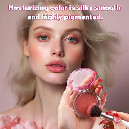 Makeup Kit for Women Full Kit All In One Make up Gift Set for Teens Girls Including 6 Colors Mini Naked Eyeshadow Palette, Cream-To-Powder Matte Face Blush, Waterproof Eyeliner, 2PCS Brushes 01