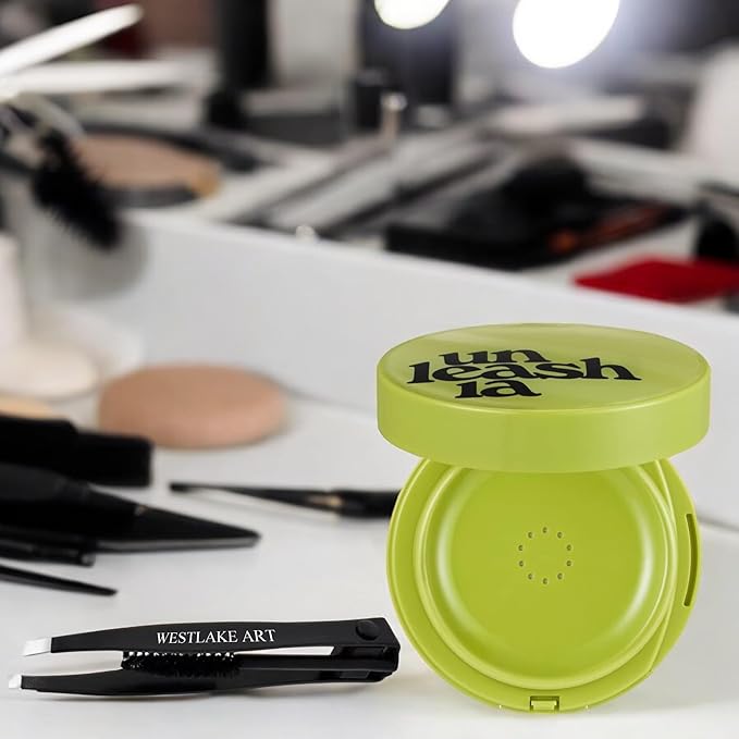 Satin Wear Healthy-Green Cushion 23W Bisque, Bundled With Westlake Art Eyebrow Tweezers, Hydrating Lightweight Cushion Foundation, Eco-Conscious Compact Powder For Flawless Coverage [Pack Of 1]
