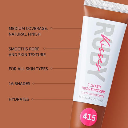 Ruby Kisses Tinted Moisturizer, Hydration, Calm & Revitalize Skin, Skin Perfecting, Blur Pores & Fine Lines, Natural Finish & All-Day Comfort Wear (Mocha)