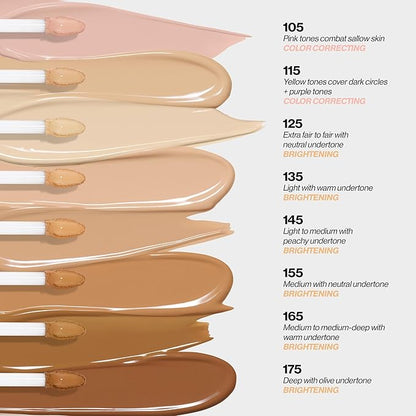 Revlon Glimmer Correcting Concealer, Liquid Under Eye Makeup, Made with Caffeine, Vitamin C, & Stevioside, 115, 0.3 fl oz