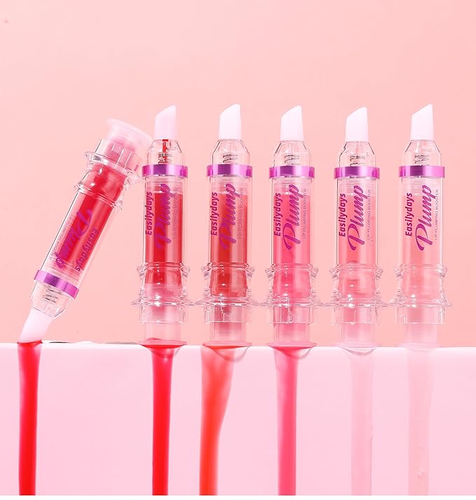 3 Colors Plump Gloss, Spicy Lip Plumping Booster Lip Glossy Lipstick, Hydrating, Volumizes, High-Shine, Fuller Mirror Lip Glaze, Plump &Pout Lip Plumper for Women Girls, Set #04,05,06