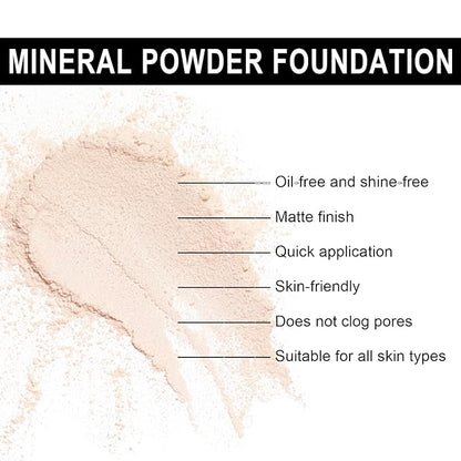 Sunscreen Mineral Setting Powder, SPF 35, Talc-Free, Blurring Finishing Powder, Buildable Lightweight Coverage, for Matte Base Makeup (#01 Translucent Setting Makeup)