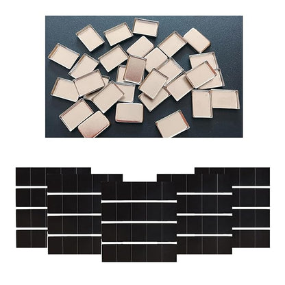 FCLUB 100Pack Empty Eyeshadow Metal Pans Cosmetic Eyeshadow Blush Lipstick Organizer with Magnets